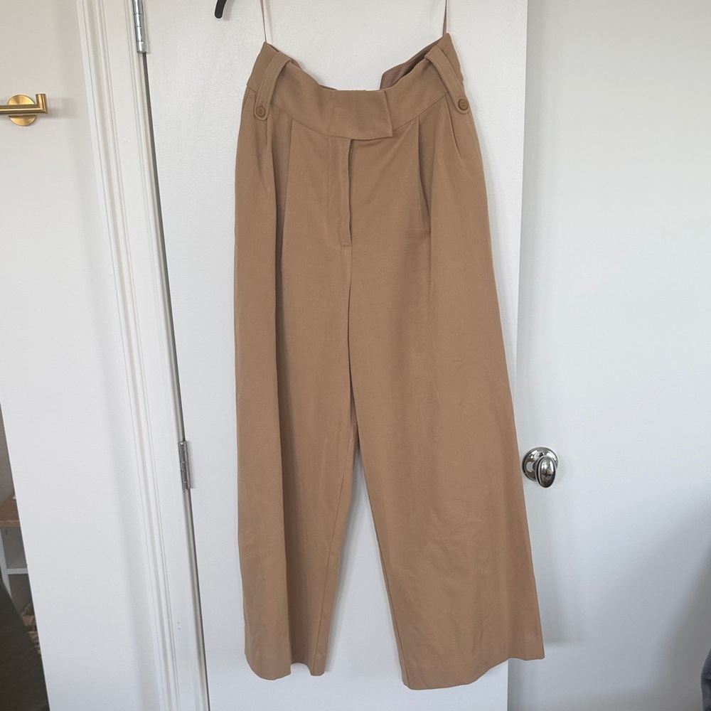 STAUD Tan Wide-Leg Pants